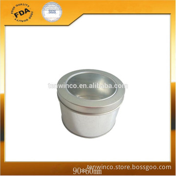 Round Watch Tin Box with PVC Window